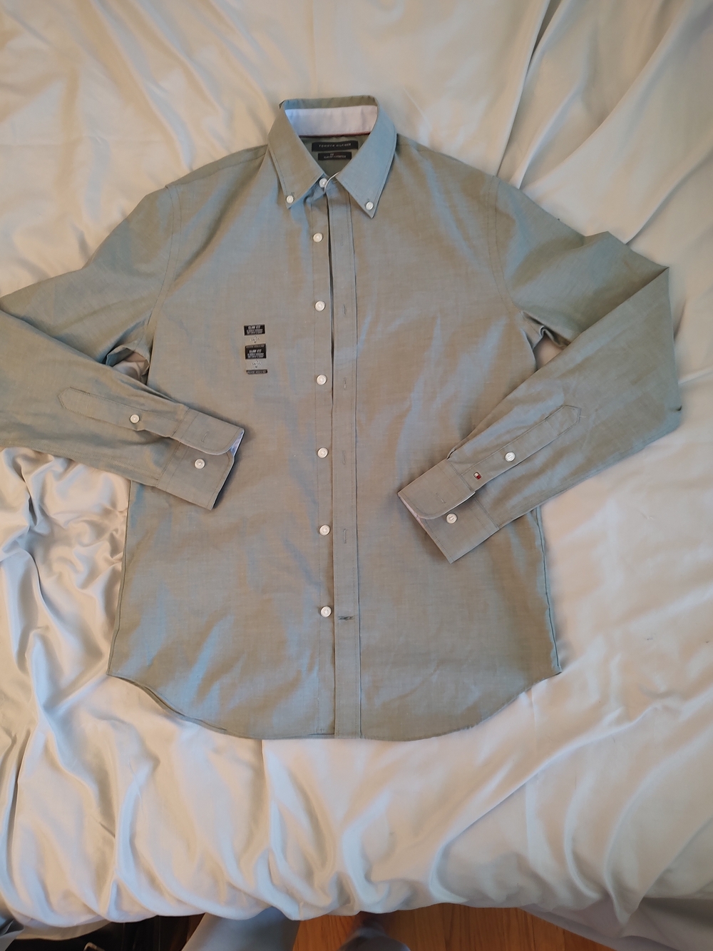 Tommy Hilfiger Light Gray Button-Down Shirt